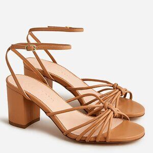 NWT J. CREW  $218 Lucie strappy block heels in Italian leather, 7.5,